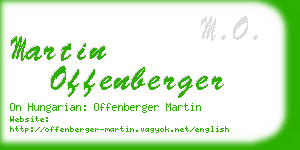 martin offenberger business card
